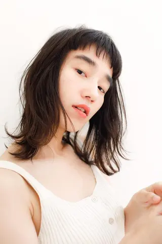 ミディアム カラー マツエク・マツパ 🤎ベージュカラー 🐶メンズパーマのヘアスタイル