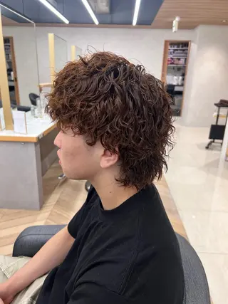 ショート パーマ メンズ 🪐メンズ特化 ヤマクラ　タイキのヘアスタイル