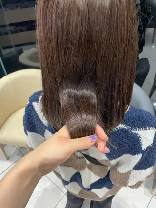 セミロング カラー クロスパーマ/うる艶 カラー/Kurumiのヘアスタイル