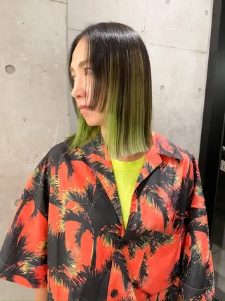 ショート カラー ヘアアレンジ ミニボブ/ブリーチ 🌈MISATOのヘアスタイル