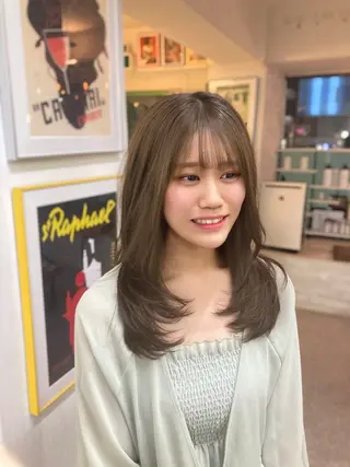 セミロング カラー ウルフレイヤー エクステ/kokiのヘアスタイル