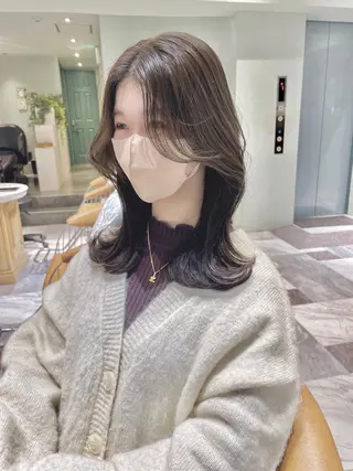 ミディアム カラー 美髪/カラー 美容院🌈渡辺隼也のヘアスタイル