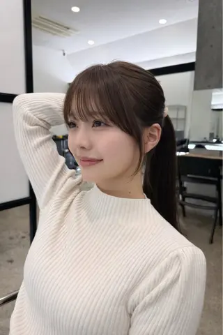 セミロング YUTO歴9年 ベージュの透明感得意のヘアスタイル