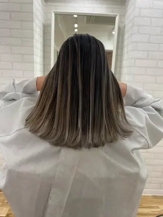 ミディアム カラー ヘアアレンジ 久米 治仁のヘアスタイル