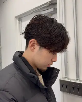 パーマ メンズ 💋ホワイトメッシュ /パーマ/メンズ💋のヘアスタイル