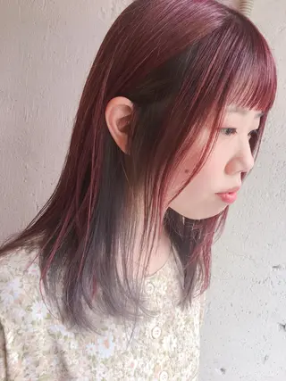 セミロング カラー Fuuu《フゥ》所属・シノザキ シンゴのヘアスタイル