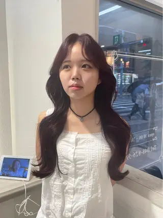 ロング カラー 大村 真咲のヘアスタイル