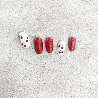 ネイル ゴテゴテ💙ワンホン リオナのネイルデザイン