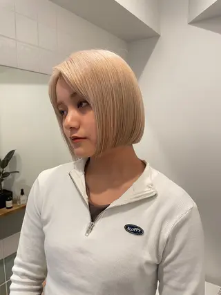 ミディアム カラー laff 新宿所属・ボブ/ケアパーマ/ レイヤー/縮毛矯正のヘアスタイル