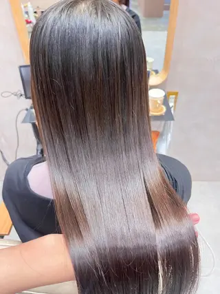ロング カラー 阿久津真衣 似合わせカットのヘアスタイル