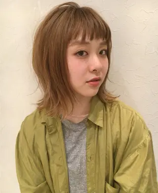 ミディアム カラー nakahara madokaのヘアスタイル