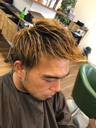 ショート カラー メンズ PALETTE(パレット)所属・SHIORI💜口コ ミNo.1艶カラーのヘアスタイル