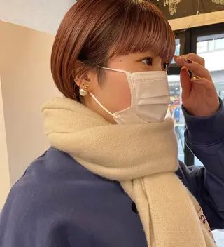 ショート カラー ヘアアレンジ satsuki 暖色・ブラウンカラーのヘアスタイル