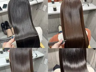 ロング カラー 髪質改善×韓国艶髪 カラー ヒナタ🍒のヘアスタイル