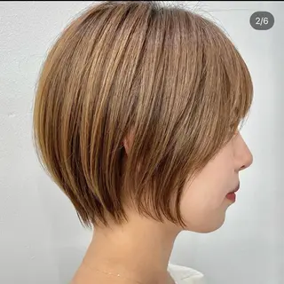 ショート レイヤー小顔ショート 吉田ジョウのヘアスタイル