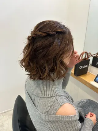 ショート ヘアアレンジ ヘアセット/艶カラー 💐nao.のヘアスタイル