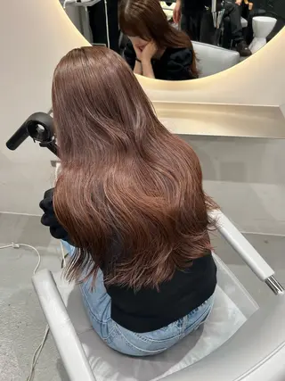 ロング カラー ケアブリーチカラー 橋本一輝のヘアスタイル