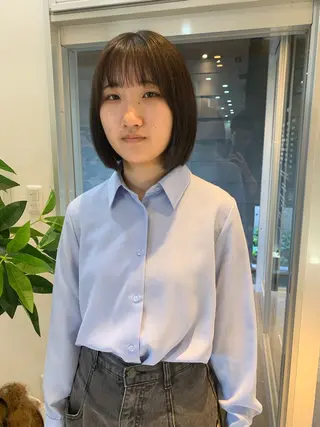 ショート カラー 名竹聖治/透明感 カラー/縮毛矯正のヘアスタイル