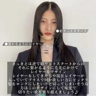 ロング カラー パーマ ヘアアレンジ 【姫カット】 ナカムラコウキのヘアスタイル