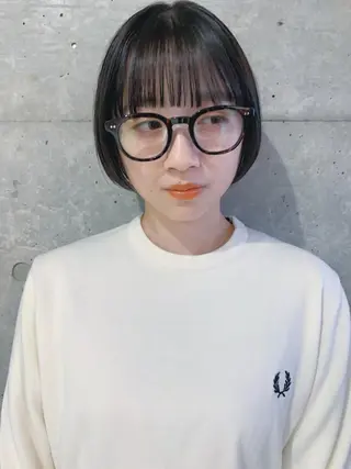 ショート カラー ボブパーマコテ巻き風 パーマNo1深江秀平のヘアスタイル