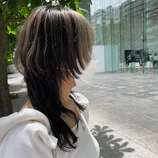 セミロング 🐺ウルフ/レイヤー カット/高嶋湧大のヘアスタイル