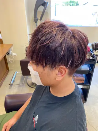 カラー ヘアアレンジ メンズ アイブロウ SALOWIN京都河原町Suite店所属・外国人風レイヤー/ ハイトーンSHUのヘアスタイル