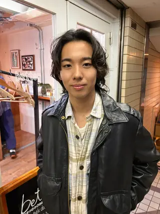 ミディアム パーマ メンズ kaito パーマ募集！🔵のヘアスタイル