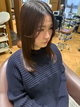 セミロング 溝口 槙里也のヘアスタイル