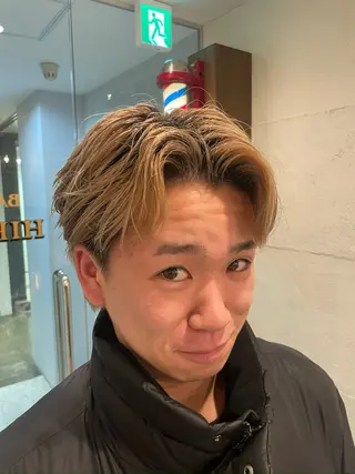 ミディアム メンズ ヒロ銀座所属・藤井 響のヘアスタイル