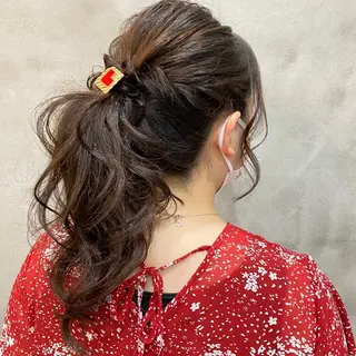 ロング まつパ・ヘアセット ♡Chinami♡のマツエク・マツパデザイン