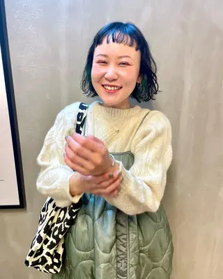 ミディアム カラー パーマ ヘアアレンジ メンズ キッズ ネイル マツエク・マツパ アイブロウ tatsumi/ボブ ウルフ/レイヤーのヘアスタイル