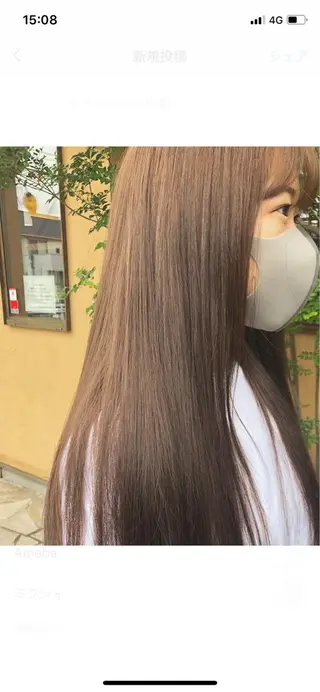 ロング カラー 川元 汐音のヘアスタイル