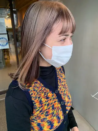 ミディアム カラー ブリーチ/アレンジ 天満/chihiroのヘアスタイル