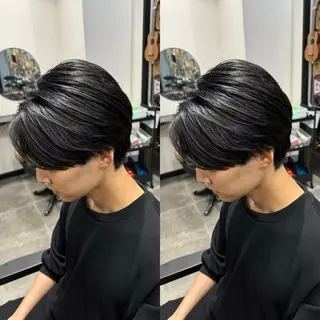 パーマ メンズ センターパート ／植田のヘアスタイル