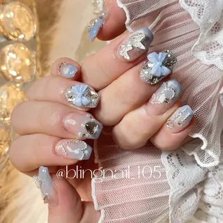 ネイル 23時まで❤︎韓国、 ワンホンネイルのネイルデザイン