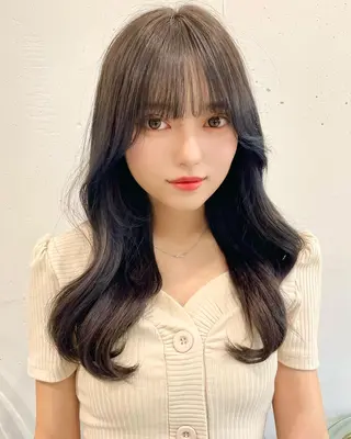 セミロング カラー 韓国ヘア🤍顔周り/ 髪質改善✨/林遼一郎のヘアスタイル