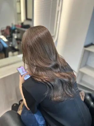 ロング カラー &chaLme   心斎橋所属・emi/髪質改善/ 韓国風/艶カラーのヘアスタイル