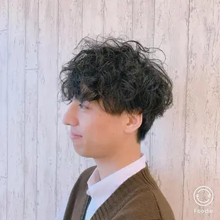 パーマ メンズ 小野寺空也✂️ 似合わせショートのヘアスタイル