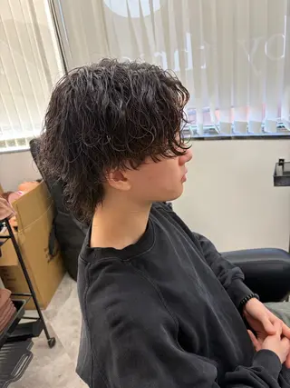 メンズ ✨パーマ×ハイトーン Futo✨のヘアスタイル