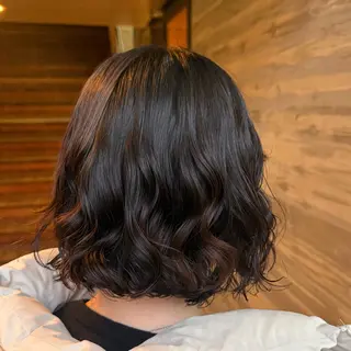 ショート パーマ 韓国風パーマ🌿コテ 巻き風パーマ/るいのヘアスタイル