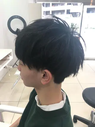 ショート メンズ 髪質改善× ハイライト溝江のヘアスタイル