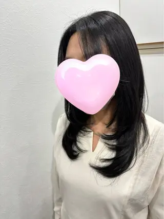 セミロング 髪質改善/透明感 カラー/内藤有須加のヘアスタイル