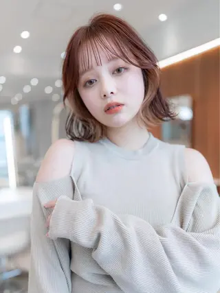 ミディアム 天神/透明感カラー ツヤ髪/nonokaのヘアスタイル