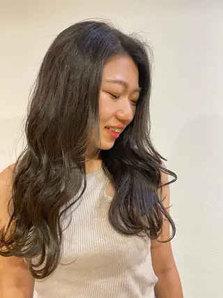 セミロング カラー Ate by little所属・青木 梢のヘアスタイル