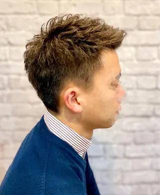ショート カラー パーマ 💈メンズ特化 副店長松浦一聖💈のヘアスタイル
