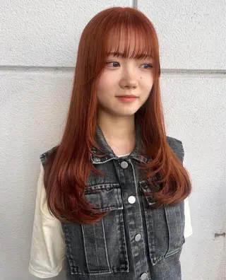 セミロング カラー tomu/大名/艶髪 髪質改善/透明感のヘアスタイル