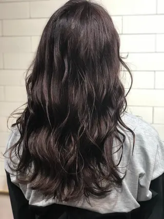 セミロング 🤍髪質改善➕透明感 カラー🤍川上葵のヘアスタイル