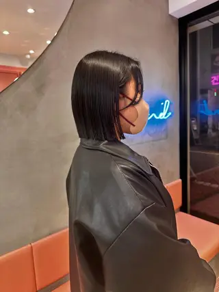 ショート Misaki /ボブ/縮毛矯正のヘアスタイル