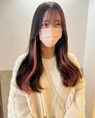 ロング レイヤーカット/ 縮毛矯正/ミサキ💐のヘアスタイル