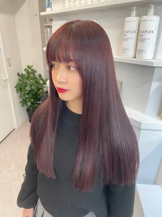 ロング カラー ダブルカラー/ピンク 🎀momo🎀のヘアスタイル